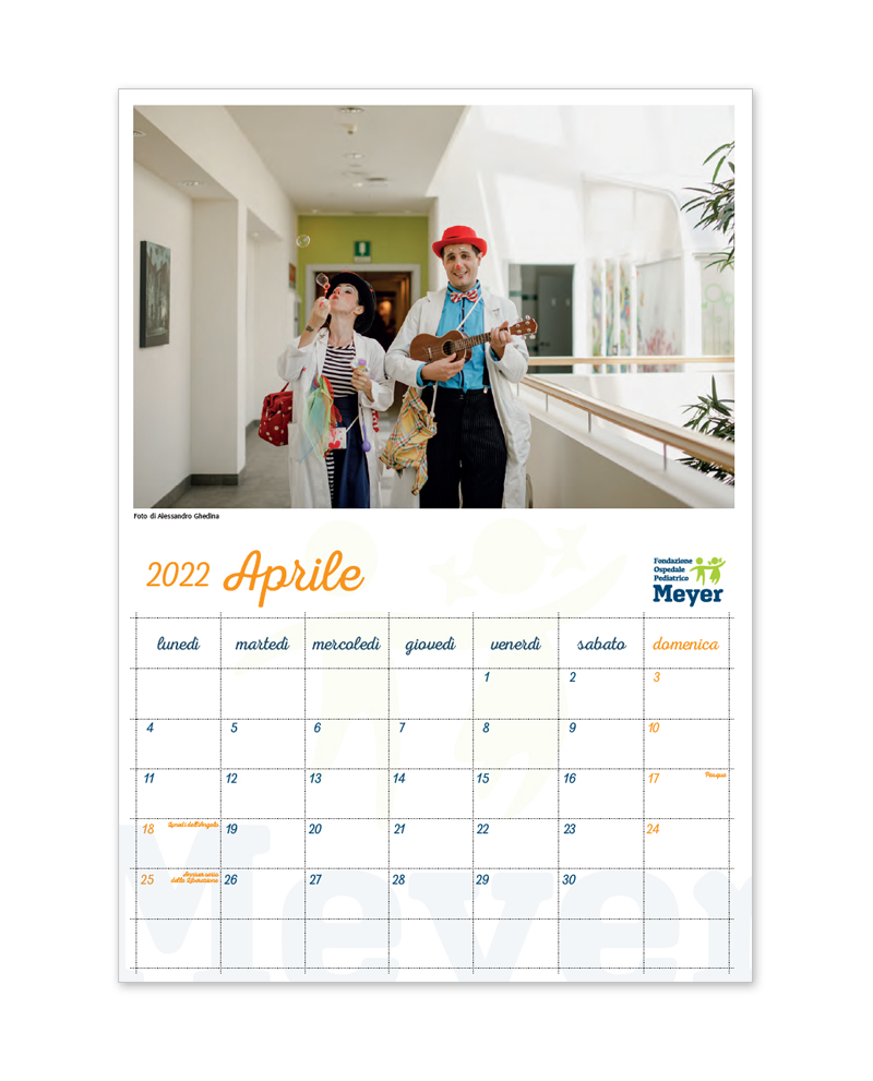 Calendario da parete - Prodotti Solidali Meyer